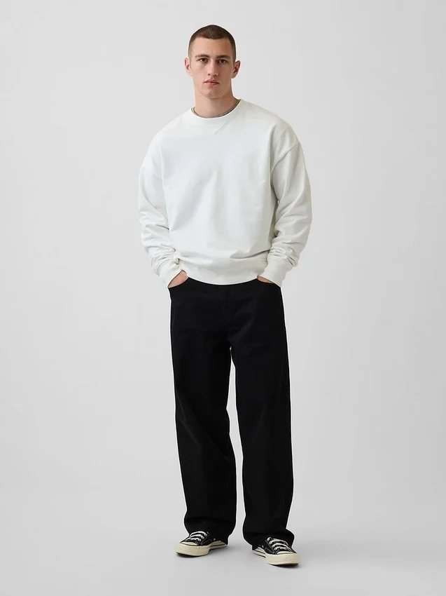 Oversized sweatshirt voor volwassenen van zware French Terry