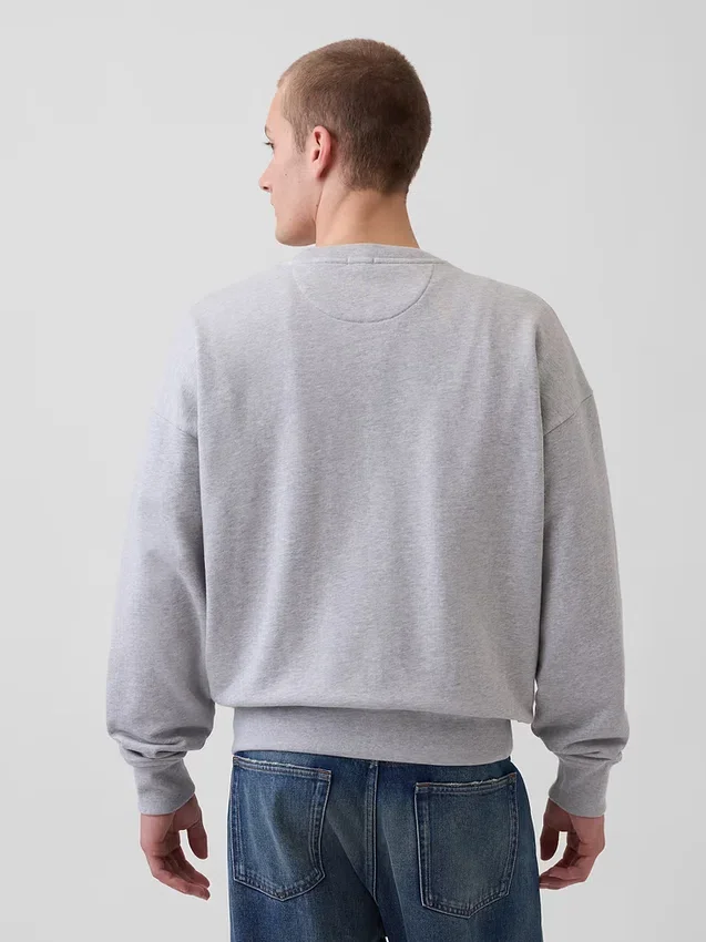 Oversized sweatshirt voor volwassenen van zware French Terry