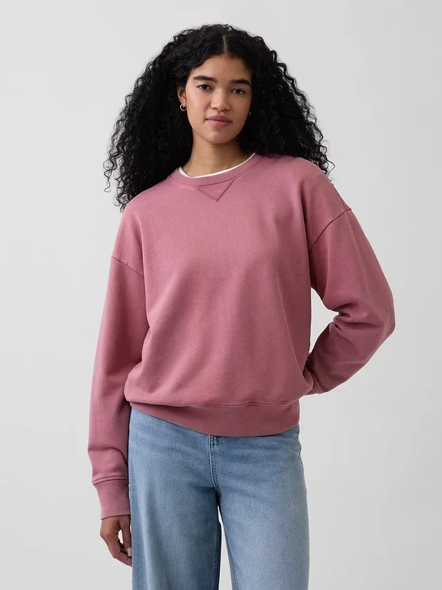 Oversized sweatshirt voor volwassenen van zware French Terry