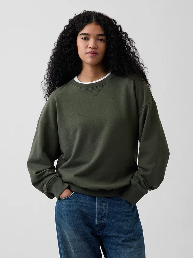 Oversized sweatshirt voor volwassenen van zware French Terry