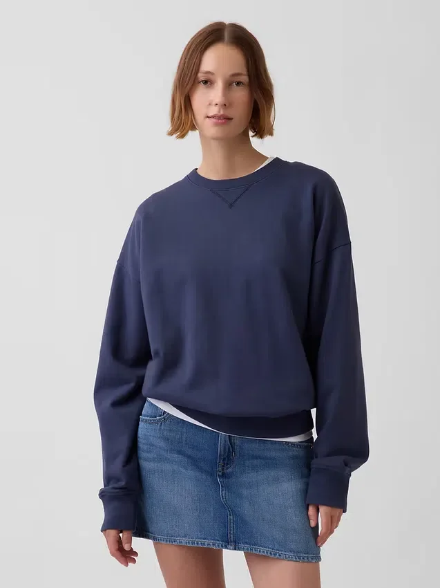 Oversized sweatshirt voor volwassenen van zware French Terry