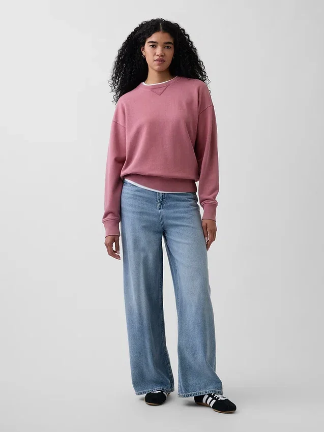 Oversized sweatshirt voor volwassenen van zware French Terry