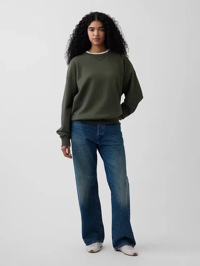 Oversized sweatshirt voor volwassenen van zware French Terry
