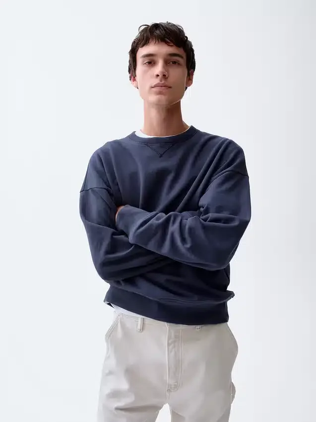 Oversized sweatshirt voor volwassenen van zware French Terry