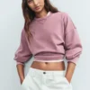 Oversized sweatshirt voor volwassenen van zware French Terry