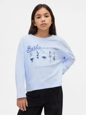 Oversized T-shirt met Barbie-print voor kinderen