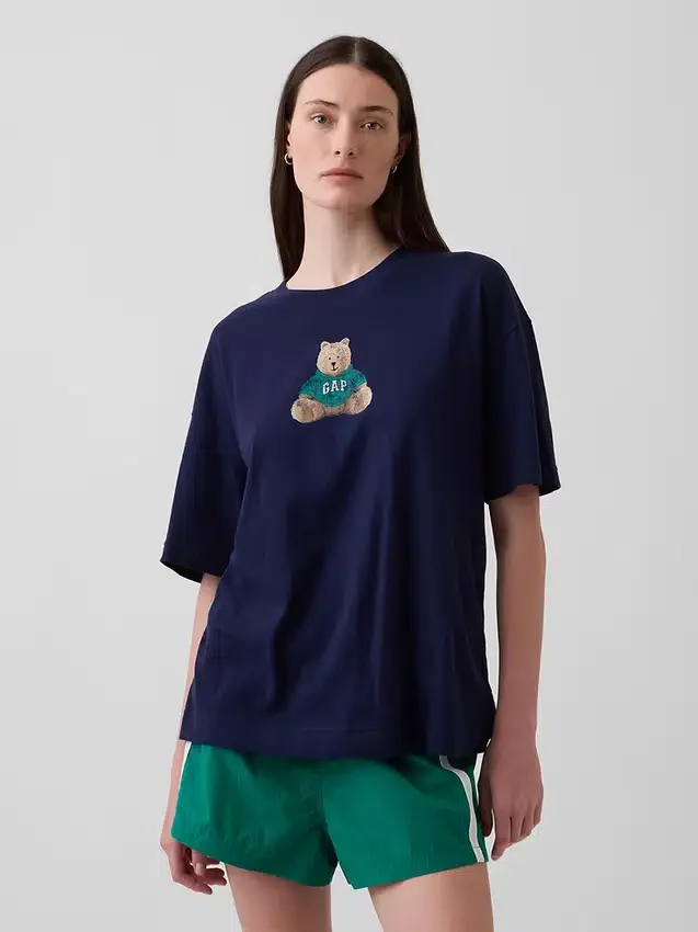 Oversized T-shirt met Brannan Bear-logo