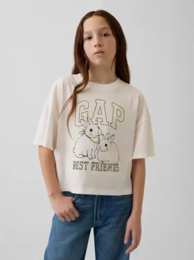 Oversized T-shirt met grafisch logo voor kinderen