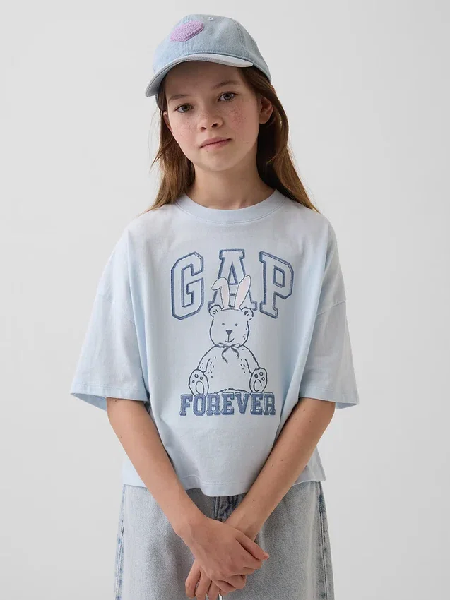 Oversized T-shirt met grafisch logo voor kinderen