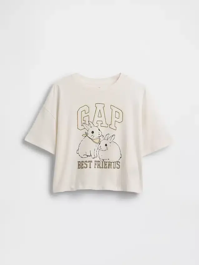Oversized T-shirt met grafisch logo voor kinderen