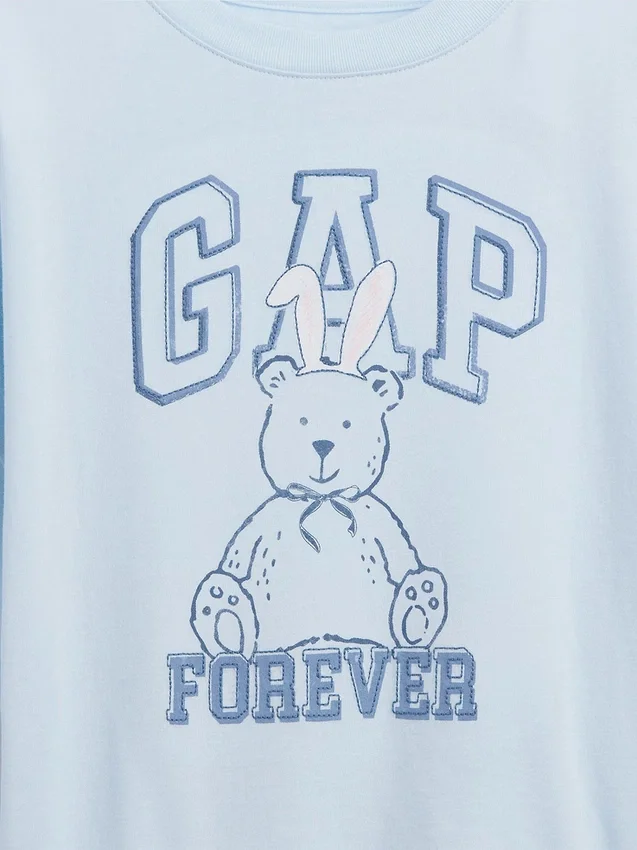 Oversized T-shirt met grafisch logo voor kinderen