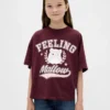 Oversized T-shirt met print voor kinderen