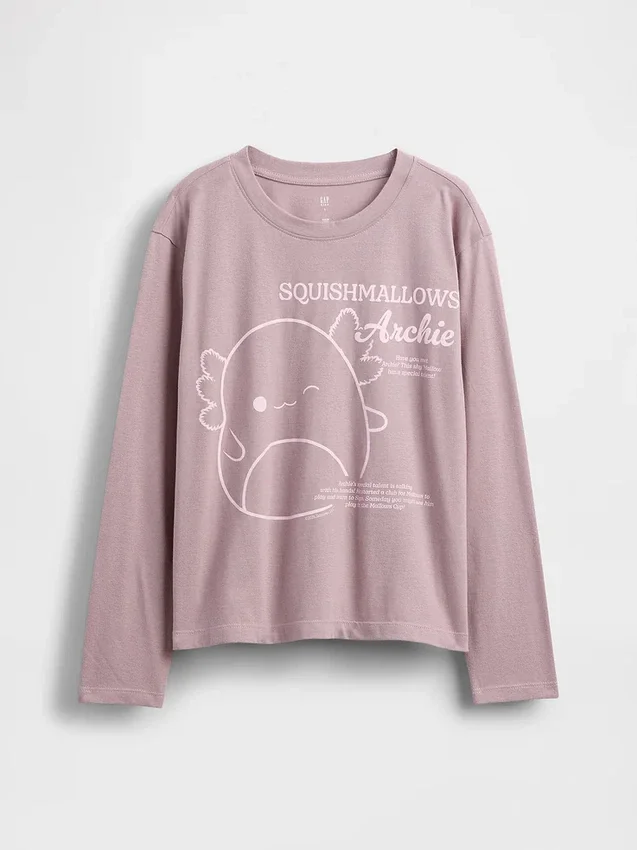 Oversized T-shirt met print voor kinderen van Squishmallow