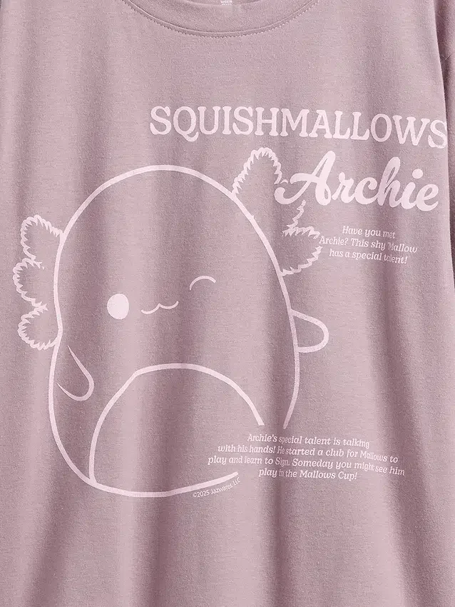 Oversized T-shirt met print voor kinderen van Squishmallow