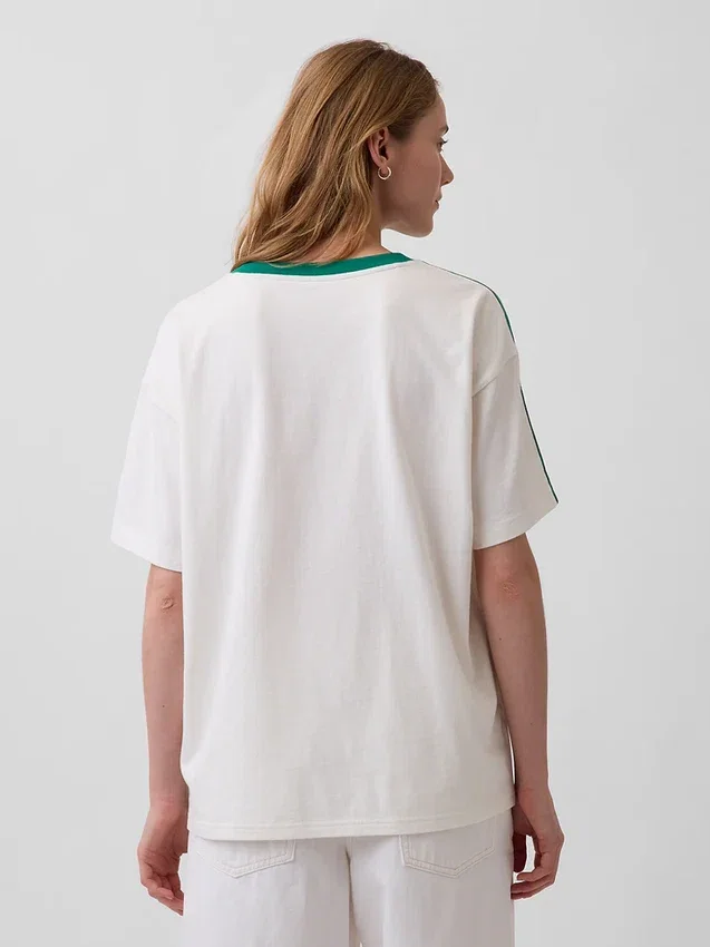 Oversized T-shirt met varsity-logo