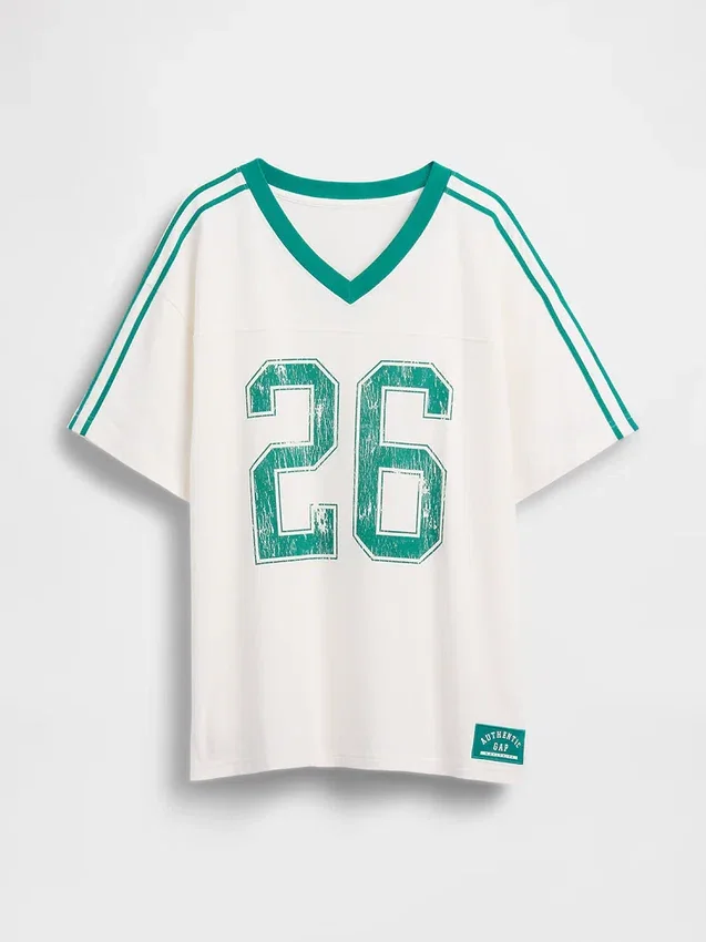 Oversized T-shirt met varsity-logo