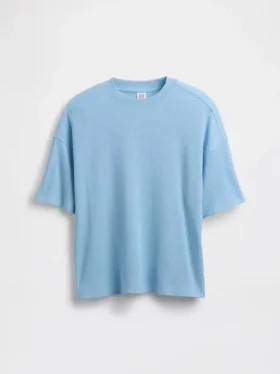 Oversized T-shirt met wafelstructuur voor kinderen