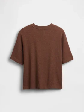 Oversized T-shirt met wafelstructuur voor kinderen