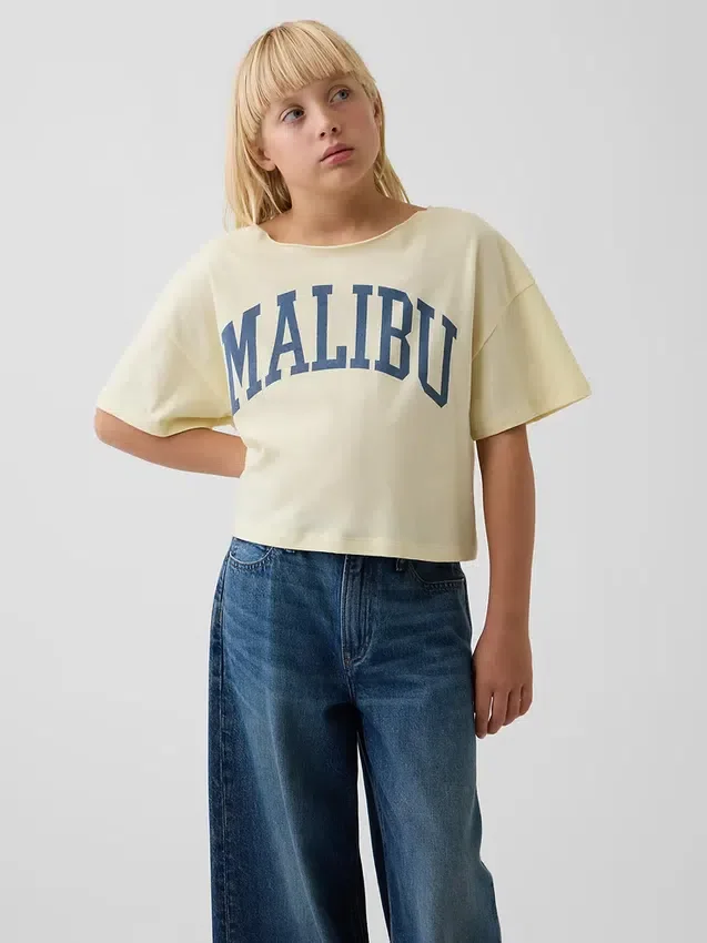 Oversized T-shirt met wijde hals voor kinderen