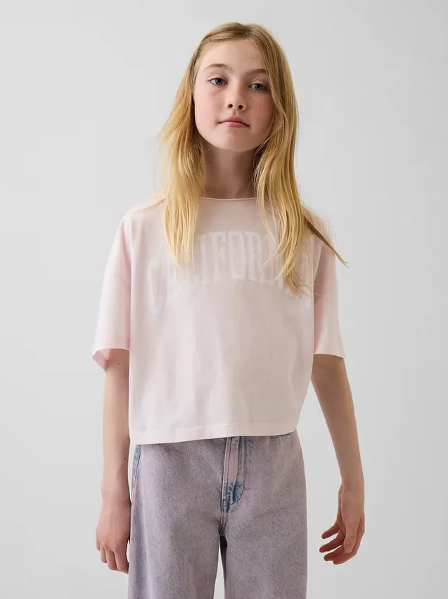 Oversized T-shirt met wijde hals voor kinderen