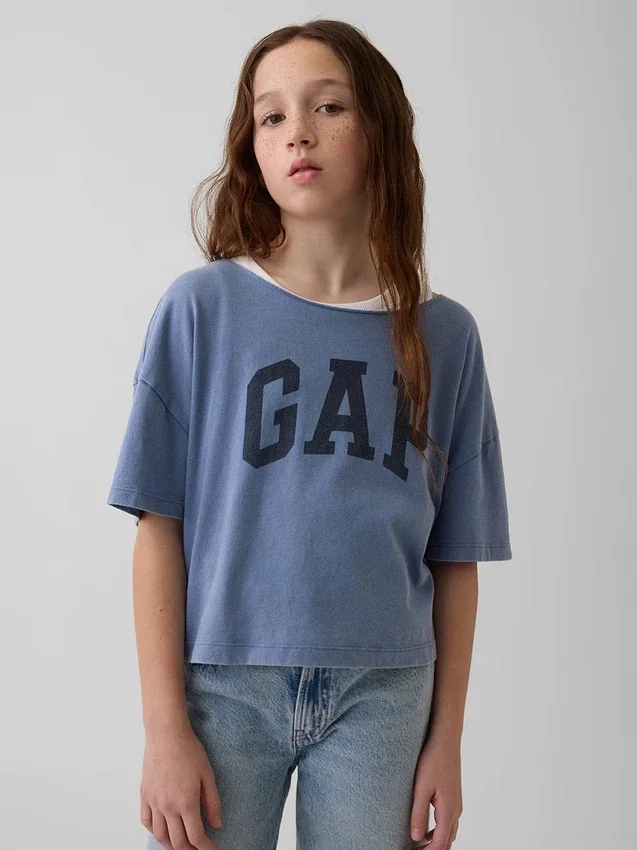 Oversized T-shirt met wijde hals voor kinderen