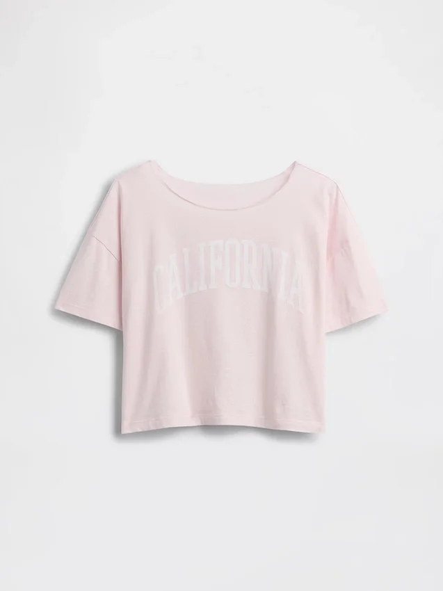 Oversized T-shirt met wijde hals voor kinderen