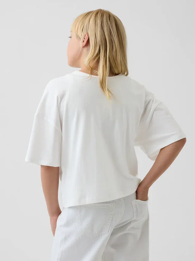 Oversized T-shirt met wijde hals voor kinderen