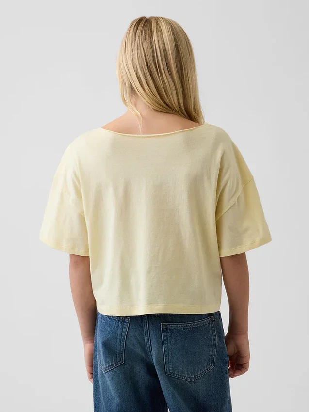 Oversized T-shirt met wijde hals voor kinderen