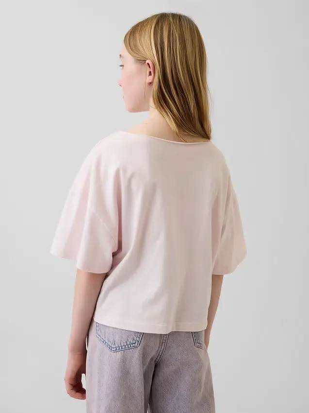 Oversized T-shirt met wijde hals voor kinderen
