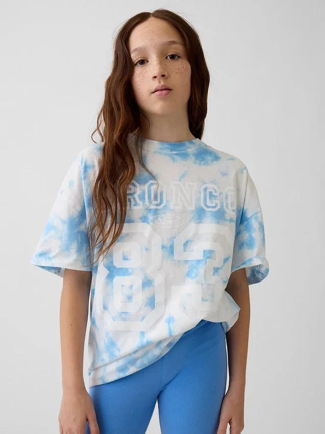 Oversized T-shirt voor kinderen met Ford Bronco-print