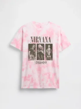 Oversized T-shirt voor kinderen met Nirvana-print