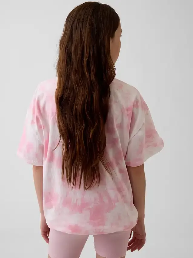 Oversized T-shirt voor kinderen met Nirvana-print