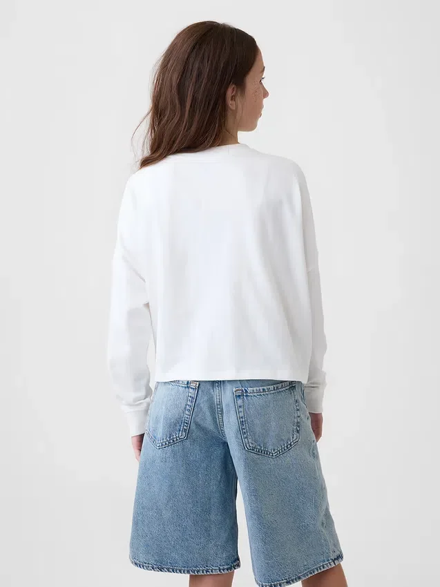 Oversized T-shirt voor kinderen van zwaar katoen