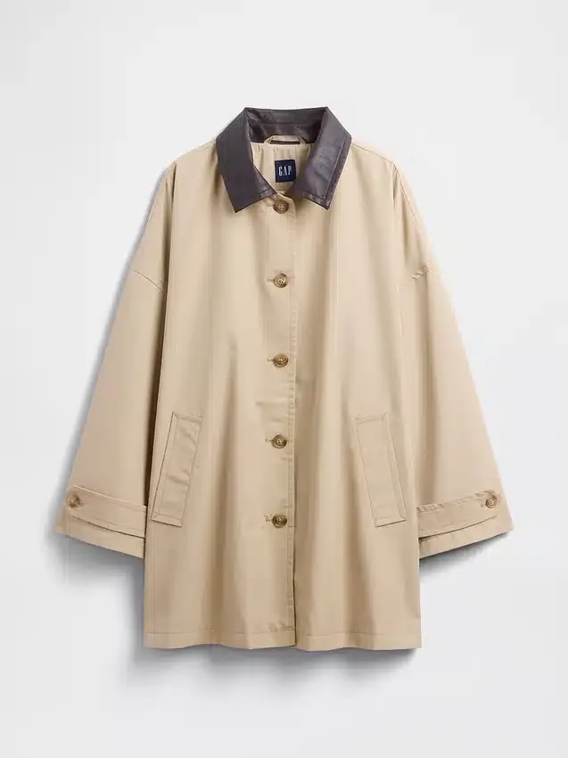 Oversized trenchcoat van twill