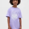 Oversized tuniek-T-shirt met print voor kinderen