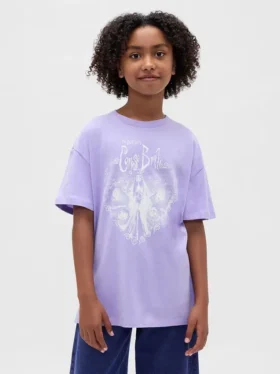 Oversized tuniek-T-shirt met print voor kinderen
