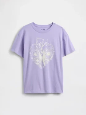 Oversized tuniek-T-shirt met print voor kinderen