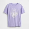 Oversized tuniek-T-shirt met print voor kinderen