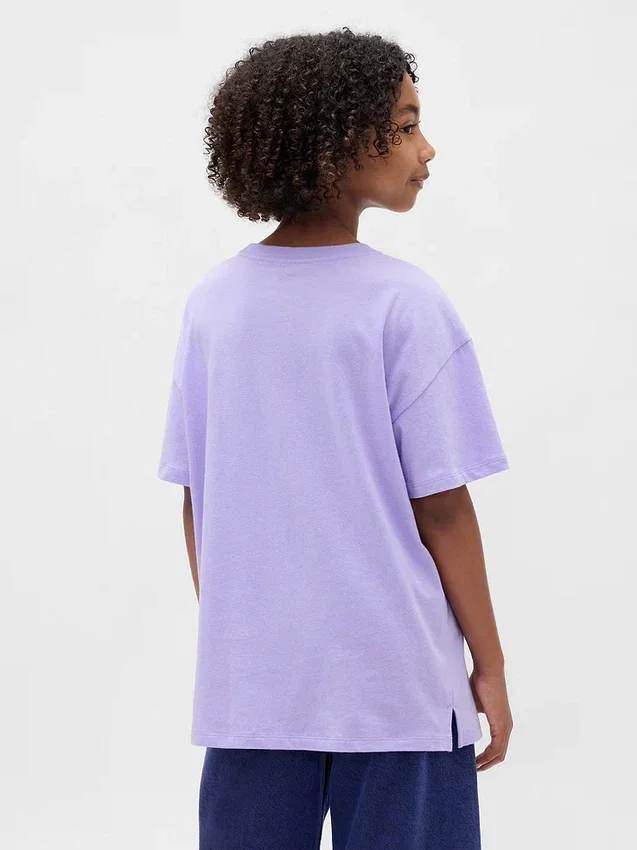 Oversized tuniek-T-shirt met print voor kinderen
