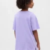 Oversized tuniek-T-shirt met print voor kinderen
