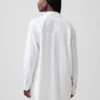 Oversized tuniekhemd van linnenmix