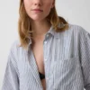 Oversized tuniekhemd van linnenmix