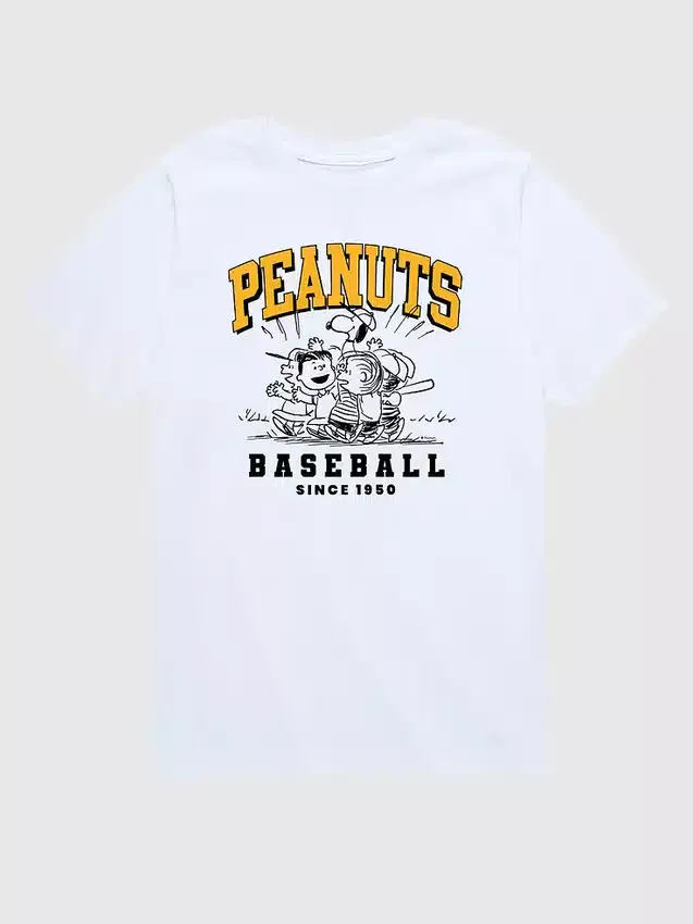 Peanuts-baseball-T-shirt met korte mouwen voor peuters