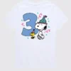 Peanuts-T-shirt met korte mouwen en print voor peuters, 3e verjaardag