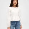 Peplumtop met smockwerk voor kinderen