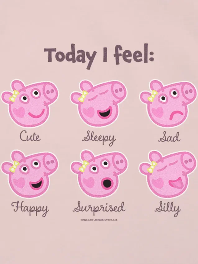 Peppa Pig Moods-T-shirt met print voor peuters
