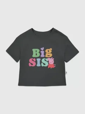 Peppa Pig-T-shirt met ‘Big Sis’-print voor peuters