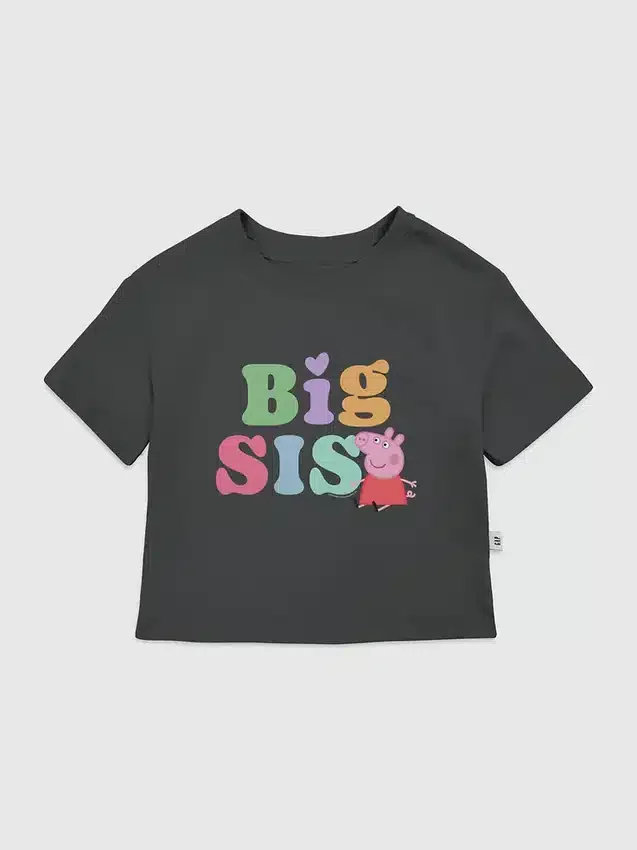 Peppa Pig-T-shirt met ‘Big Sis’-print voor peuters