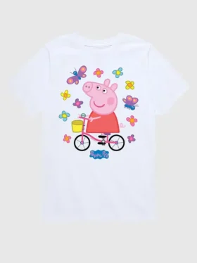 Peppa Pig-T-shirt met korte mouwen voor peuters: ‘Bike Butterflies’