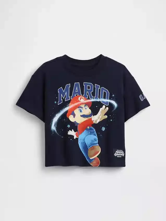 Peuter Super Mario oversized T-shirt met print